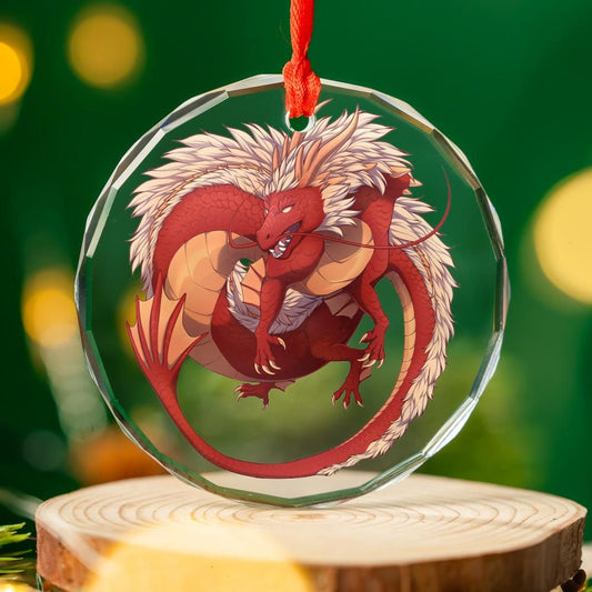 Ruby Fortune Glass Ornament