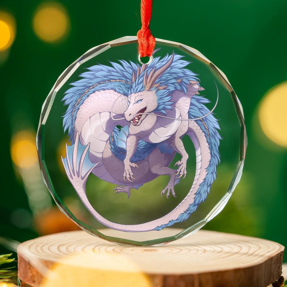 Diamond Fortune Glass Ornament