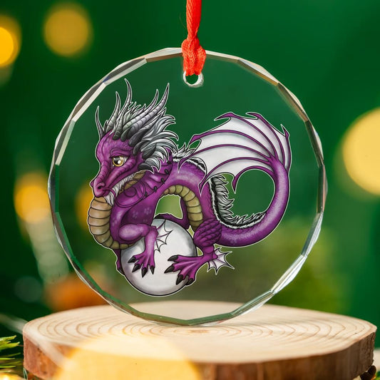 Chibi Amethyst Glass Ornament