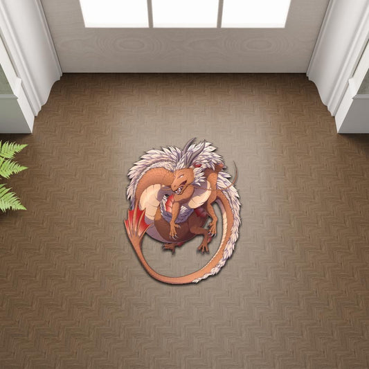 Fiveclaw Gold Dragon Floor Mat