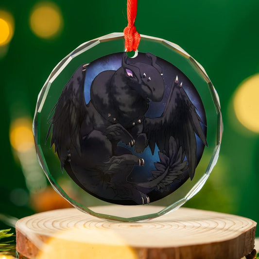 Fleeting Darkness Glass Ornament