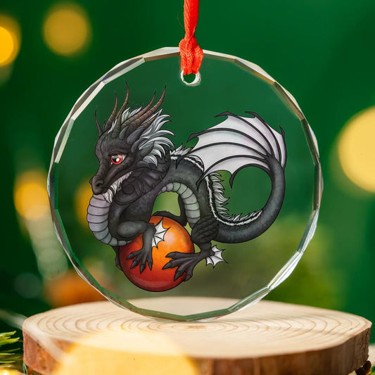 Chibi Onyx Fortune Glass Ornament